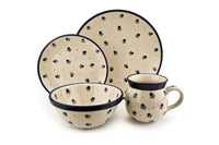 Blueberry 4 PC Place Setting - Service for 1 Polish Pottery