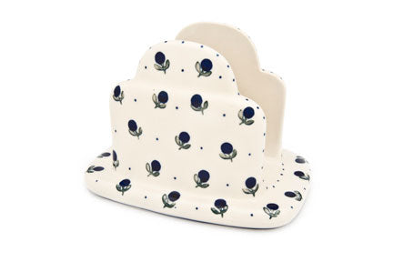 Blueberry Napkin Holder Polish Pottery