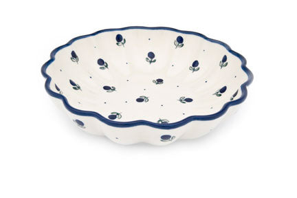 Blueberry Medium Scallop Dish Polish Pottery