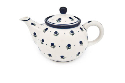 Blueberry Small Teapot Polish Pottery