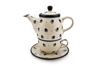 Blueberry Tea for One Polish Pottery