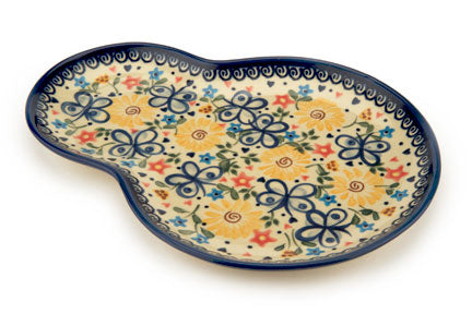 Butterfly Breakfast Plate Polish Pottery