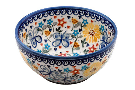 Butterfly Cereal/Soup Bowl Polish Pottery