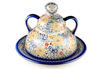 Butterfly Cheese Lady Polish Pottery