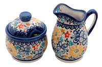 Butterfly Cream & Sugar Set Polish Pottery