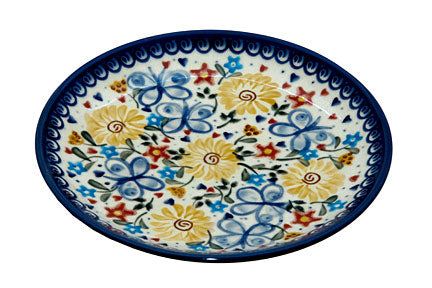 Butterfly Dessert Plate Polish Pottery