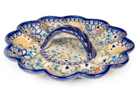 Butterfly Egg Plate Polish Pottery