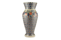 Garden Butterfly Tall Vase Polish Pottery
