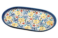 Butterfly Large Oval Dish Polish Pottery
