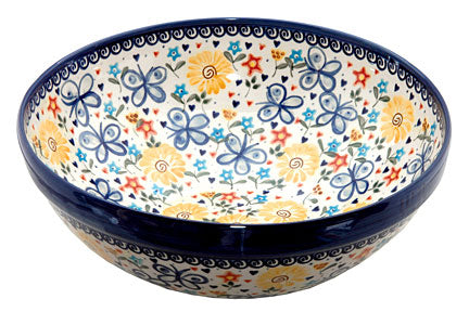 Butterfly Medium Serving Bowl Polish Pottery