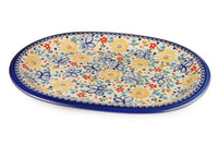 Butterfly Large Oval Platter Polish Pottery