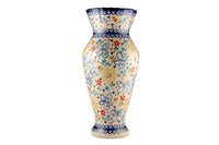 Butterfly Tall Vase Polish Pottery