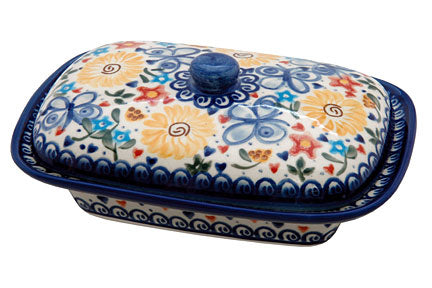 Butterfly Butter Tub Polish Pottery