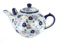 Polish Pottery Carnival Large Teapot