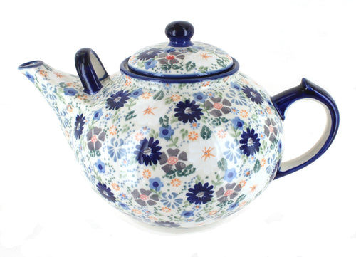 Polish Pottery Carnival Large Teapot