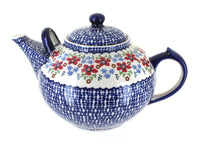 Polish Pottery Red Poppy Large Teapot