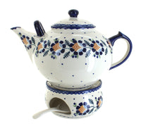 Polish Pottery Sunflower Large Teapot & Warmer