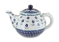 Polish Pottery Blue Daisy Teapot