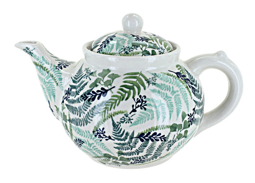 Polish Pottery Woodland Fern Teapot