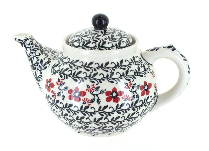 Polish Pottery Scarlett Ivy Teapot