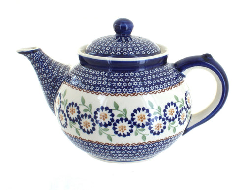 Polish Pottery Peach Blossom Teapot