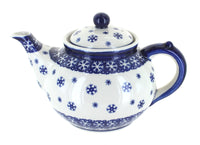 Polish Pottery Snow Flurry Teapot