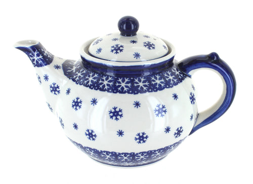 Polish Pottery Snow Flurry Teapot