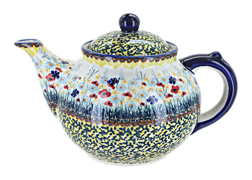 Polish Pottery Prairie Garden Teapot