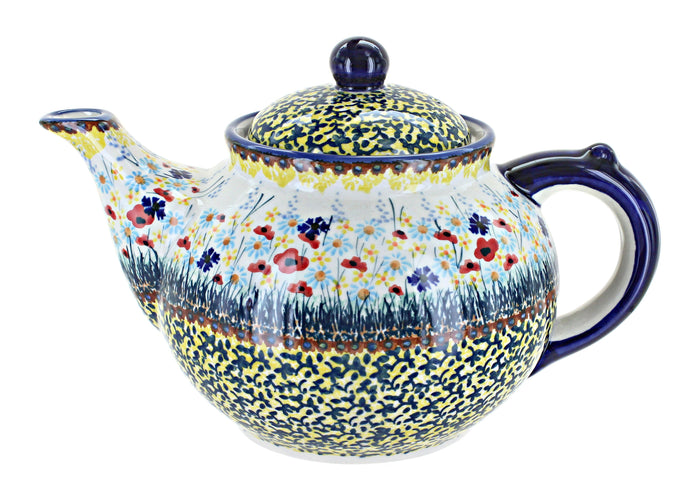 Polish Pottery Prairie Garden Teapot