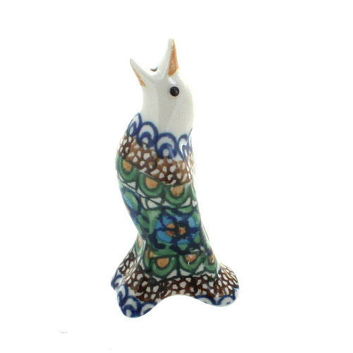 Polish Pottery Mardi Gras Pie Bird