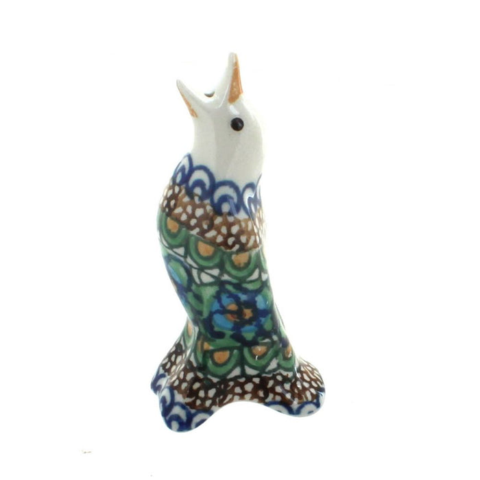 Polish Pottery Mardi Gras Pie Bird