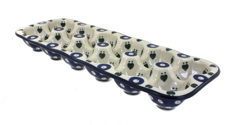 Alyce Egg Tray - 12 Count Polish Pottery