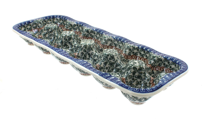 Athena Egg Tray - 12 Count Polish Pottery