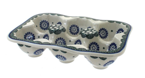 Polish Pottery Maia Egg Tray - 6 Count