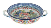 Polish Pottery Hummingbird Mini Casserole Dish with Handles