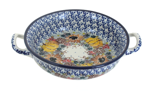 Polish Pottery Harvest Bounty Mini Casserole with Handles