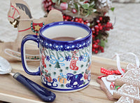 Christmas Bounty Coffee Mug Polish Pottery