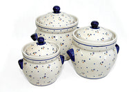 Country Meadow Large Canister Set Polish Pottery