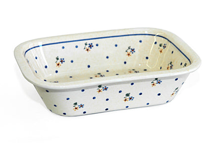 Country Meadow Loaf Baker Polish Pottery