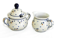 Country Meadow Cream & Sugar Set Polish Pottery