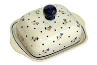 Country Meadow Square Butter Dish Polish Pottery