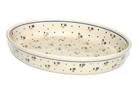 Country Meadow Large Oval Baker Polish Pottery