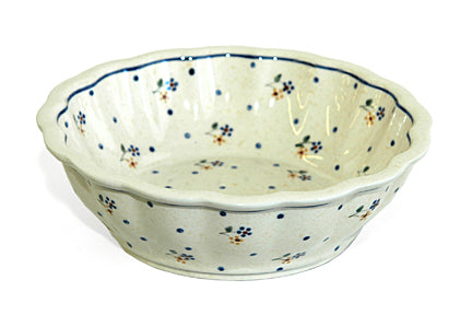 Country Meadow Medium Scallop Bowl Polish Pottery