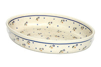 Country Meadow Medium Oval Baker Polish Pottery