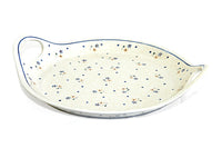 Country Meadow Round Serving Tray with Handles Polish Pottery