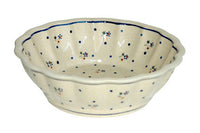 Country Meadow Large Scalloped Bowl Polish Pottery