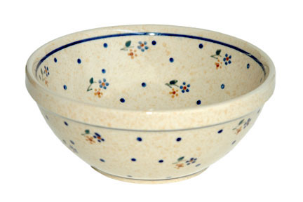 Country Meadow Small Serving Bowl Polish Pottery