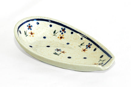 Country Meadow Small Spoon Rest Polish Pottery