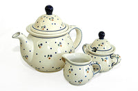 Country Meadow Three Piece Tea Set Polish Pottery