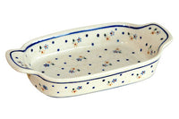 Country Meadow Rectangular Serving Dish Polish Pottery